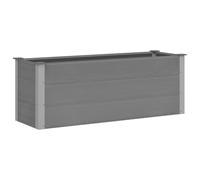 Qnhdfrt WPC & Aluminum Raised Garden Bed, 150x50x54 cm, Gray