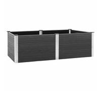 Qnhdfrt WPC and Steel Raised Garden Bed 80x40x21 inches Grey