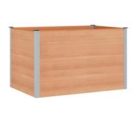 Qnhdfrt WPC Composite and Aluminum Raised Garden Bed, Brown