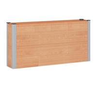 Qnhdfrt WPC Composite Raised Garden Bed with Open Bottom, Brown | Features a rustproof aluminum frame measuring 150x30x72 cm, ideal for growing vegetables in gardens and patios.