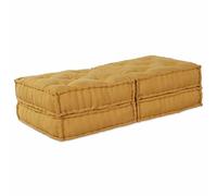 Qnhdfrt Yellow Fabric Modular Floor Sofa, 2-Piece Set