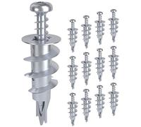 QNINE 100 pièces chevilles pour plaques de plâtre et vis à tête de lentille pour plaques de plâtre monocouche et double couche, 100 chevilles + 100 vis