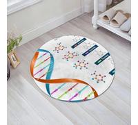 QNRWPHM Tapis de Bain Antiderapant en Microfibre Douce,Tapis de Salle de Bain Lavable en Machine,Affiche de Symboles scientifiques de la Chimie, de la biochimie et de la biotec,60x60cm