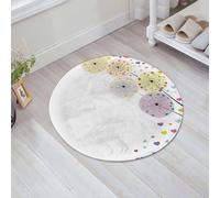 QNRWPHM Tapis de Bain Antiderapant en Microfibre Douce,Tapis de Salle de Bain Lavable en Machine,Fond de Printemps avec des Coeurs colorés et des pissenlits,60x60cm