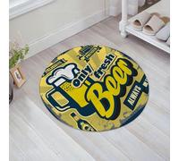 QNRWPHM Tapis de Bain Antiderapant en Microfibre Douce,Tapis de Salle de Bain Lavable en Machine,Panneau ou Affiche de bière Vintage en Couleur vectorielle,60x60cm