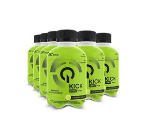 QNT Kick Drink citron vert, une boisson gazeuse énergisante, Pre-Workout, 660 mg d’extrait de Guarana, 105 mg de caféine, 12 x 250ml