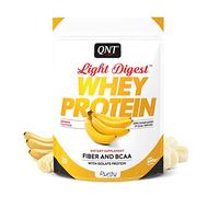 QNT Light Digest Banane, Whey Protéine en poudre avec Whey isolates, Sans Gluten, Riche en fibres, Pauvre en sucre, 500g, 25 portions, Fabriqué en Belgique