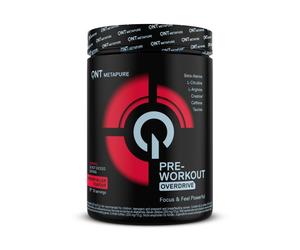 QNT Metapure Preworkout Overdrive Raspberry Killer Poudre 390 g