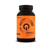 QNT Omega 3, huile de poissons sauvages, riche en EPA, DHA et Vit. E, aide à la prévention des maladies cardiovasculaires, stimule la concentration et la mémoire, 60 gélules