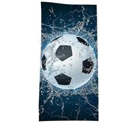 QNUOXEP Serviette De Bain Football, Football Serviette De Plage, Séchage Rapide Grandes Serviette Microfibre Anti Sable pour Plage, Serviette Convient pour la Plage, Sport, Voyages, Sauna, Piscine