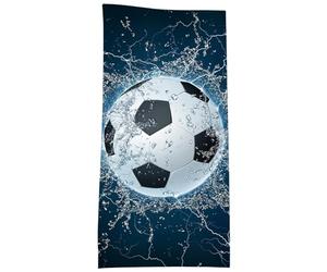 QNUOXEP Serviette De Bain Football, Serviette De Plage, Séchage Rapide, Grand Modèle, Microfibre Anti Sable, Pour Enfant, Adulte, Plage, Sport, Voyages, Sauna, Piscine