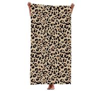 QNUOXEP Serviette De Plage à Imprimé Léopard,Serviette De Plage Microfibre Serviettes,De Plage à Séchage Rapide,Absorbante Ultra Léger,Piscine, Pique-Nique,Portable Bronzer Sports