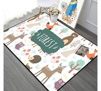 QNYH Tapis Enfant Dessin Animé Animal Forêt Animal Impression Chambre De Bébé Tapis De Sol en Épais Polyester 80cmx150cm