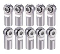 QOAKSDY Pièces RC 10 Pièces M2.5 en Alliage D'aluminium Pivot Biellette Embouts Rotules Tête De Joint pour Voiture RC Chenille Bateau Avion Hélicoptère pour Pièces De Modèle(Gray)