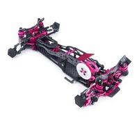 QOAKSDY Pièces RC Compatible avec 3Racing pour Sakura D5 Mr Cadre en Métal pour Châssis avec Amortisseurs Roues Entraînement par Courroie 1/10 RC Drift Car