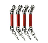 QOAKSDY Pièces RC Compatible avec Arrma pour Typhon pour SENTON pour Granite pour VORTEKS pour Rock V2 3S pour BLX 1/10 RC Pièces De Voiture Arbre D'entraînement Avant Et Arrière en Métal(Red)