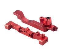 QOAKSDY Pièces RC Compatible avec Axial pour SCX10 III pour Gladiator pour Base pour Camp AXI03027 1/10 RC Pièces De Mise À Niveau De Voiture Supports De Servo en Alliage D'aluminium(Red)