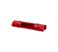QOAKSDY Pièces RC Compatible avec Axial SCX10 Pro Pièces De Mise À Niveau Support De Montage De Pare-Chocs Avant Arrière en Alliage D'aluminium 1/10 RC Crawler Car Accessories(Red,1pc)