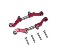 QOAKSDY Pièces RC Compatible avec LOSI pour Mini-t 2.0 2WD pour Stadium De Stade RTR 1/18 RC, Lien De Biellette De Direction Avant Réglable en Métal LOS214013(Red)