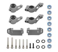 QOAKSDY Pièces RC Compatible avec Traxxas 2WD pour Slash pour Stampede pour Rustler 1/10 RC Kit De Supports D'essieu Arrière De Bloc De Roulette Avant De Voiture(Gray)