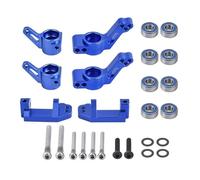 QOAKSDY Pièces RC Compatible avec Traxxas 2WD pour Slash pour Stampede pour Rustler 1/10 RC Kit De Supports D'essieu Arrière De Bloc De Roulette Avant De Voiture(Blue)