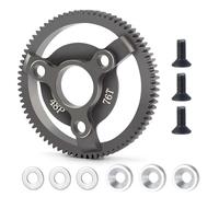 QOAKSDY Pièces RC Compatible avec Traxxas pour Slash 2WD pour TSM 2.4G 1/10 RC, Pièces De Mise À Niveau De Voiture, Engrenage Droit en Aluminium 48P 74/76/86T, Pignon De Transmission(76T)