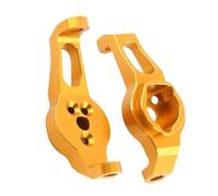 QOAKSDY Pièces RC Compatible avec Traxxas TRX-4 Pièces De Mise À Niveau De Voiture sur Chenilles RC 1/10 2 Pièces en Alliage D'aluminium Bloc De Roulette D'essieu Avant Porte-moyeu en C(Yellow)