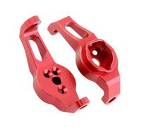 QOAKSDY Pièces RC Compatible avec Traxxas TRX-4 Pièces De Mise À Niveau De Voiture sur Chenilles RC 1/10 2 Pièces en Alliage D'aluminium Bloc De Roulette D'essieu Avant Porte-moyeu en C(Red)