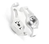 QOAKSDY Pièces RC Compatible avec Traxxas TRX-4 Pièces De Mise À Niveau De Voiture sur Chenilles RC 1/10 2 Pièces en Alliage D'aluminium Bloc De Roulette D'essieu Avant Porte-moyeu en C(Silver)