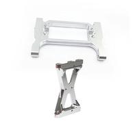 QOAKSDY Pièces RC Compatible avec TRX-4 Pièces De Mise À Niveau De Voiture sur Chenilles RC 1/10 en Aluminium Avant Arrière pour Supports De Poutre De pour Traverse De Châssis(Silver,Rear and Front)
