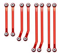 QOAKSDY Pièces RC Compatible avec TRX-4M K10 pour High pour Trail Pièces De Mise À Niveau De Voiture sur Chenilles RC 1/18 Kit De Tiges De Liaison Surélevées en Métal 8 Pièces(Red)