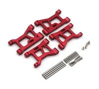 QOAKSDY Pièces RC Compatible avec WLtoys 184016 Pièces De Mise À Niveau en Métal 1/18 Pièces De Bras D'ourlet Avant Et Arrière De Voitures Télécommandées(Red)