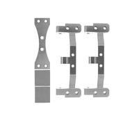 QOAKSDY Pièces RC Compatible avec WPL C14 C24 C34 C44 C54 Pièces De Mise À Niveau De Voiture RC 1/16 Base De Montage De Tige De Liaison en Métal Et Essieu pour Support De Servo Supérieur(Gray)