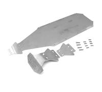 QOAKSDY Pièces RC pour Arrma pour Kraton pour EXB 1/8 RC Pièces De Mise À Niveau De Voiture 3 Pièces en Acier pour Châssis Armure Protection Plaque Antidérapante