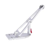 QOAKSDY Pièces RC pour Axial pour Capra 1.9UTB pour Trail pour Buggy Simulation 1/10 RC Voiture sur Chenilles Treuil Camion De Sauvetage Dépanneuse Grue Bras Dépanneuse(Silver)