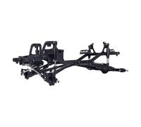QOAKSDY Pièces RC pour Axial pour SCX10 I II III pour TRX4 1/10 RC Chenille pour Camion du Désert pour Capra Aluminium Double Poutre en I 2WD pour Kit De Châssis(Black)