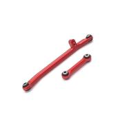 QOAKSDY Pièces RC pour Axial pour SCX24 90081 4WD RC, Pièces De Voiture en Métal, Modification De Mise À Niveau, Lien De Direction De L'essieu Avant(Red)