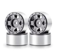 QOAKSDY Pièces RC pour Axial pour SCX24 90081 AX00001 AXI00002, Pièces De Mise À Niveau, 4 Pièces, Jante De Roue À Billes De 1.0 Pouces, Micro Moyeu De Roue CNC 1/24 RC Chenille(Gray)