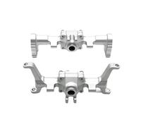QOAKSDY Pièces RC pour FMS pour FCX24 pour Xiaoqi 1/24, Pièces De Rechange De Voiture Télécommandées, Mise À Niveau en Métal, Boîtier D'essieu Avant Et Arrière CNC Modifié(Silver)