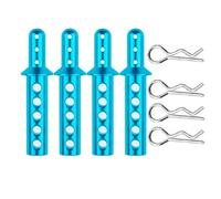 QOAKSDY Pièces RC pour HSP 188037 pour Exceed EP pour Infinity pour Redcat pour Volcano 94111 1/10 RC pour Le Camion De Monstre 4pcs Body Post 08007 108037(Blue)
