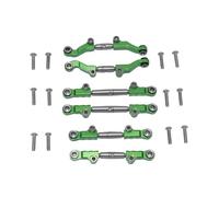 QOAKSDY Pièces RC pour LOSI pour Mini-t 2.0 2WD pour Stadium 1/18 RC Voiture Camion en Métal Réglable Avant Arrière Direction Biellette De Direction Ensemble(Green)