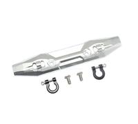 QOAKSDY Pièces RC pour Traxxas pour E-Revo 2.0 86086-4 4X4 pour VXL pour Monster Truck 1/10 RC Mise À Niveau De Voiture Pare-Chocs Avant en Métal avec Crochet Remorquage 5335X(Silver)
