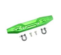 QOAKSDY Pièces RC pour Traxxas pour E-Revo 2.0 86086-4 4X4 pour VXL pour Monster Truck 1/10 RC Mise À Niveau De Voiture Pare-Chocs Avant en Métal avec Crochet Remorquage 5335X(Green)