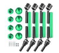 QOAKSDY Pièces RC pour Traxxas pour MAXX 2.0 V2 89076-4 pour WideMaxx 1/10 RC, 4 Pièces, Arbre D'entraînement Étendu CVD avec Roue De Remplacement Hexagonale(Green)