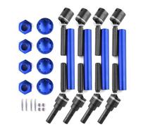 QOAKSDY Pièces RC pour Traxxas pour MAXX 2.0 V2 89076-4 pour WideMaxx 1/10 RC, 4 Pièces, Arbre D'entraînement Étendu CVD avec Roue De Remplacement Hexagonale(Blue)