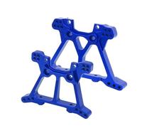 QOAKSDY Pièces RC pour Traxxas pour Slash 4x4 4WD 1/10 RC, Pièces De Rechange, Accessoires De Mise À Niveau, Tour De Choc Avant Et Arrière en Métal(Blue)