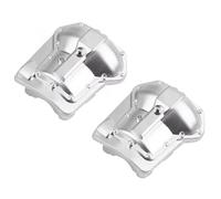 QOAKSDY Pièces RC pour Traxxas pour TRX4 1/10 RC Crawler Car 2 Pièces Couvercle De Boîtier D'essieu Avant Arrière en Métal avec Vis Pièces D'accessoires De Remplacement(Silver)