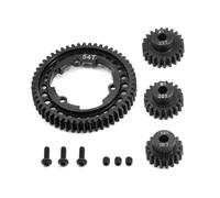QOAKSDY Pièces RC pour Traxxas pour X-maxx pour E-revo 2.0 pour VXL pour MAXX 1/5 1/10 Voiture Rc en Acier 46T 50T 52T 54T Engrenage Droit avec Pignon(54T)