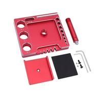 QOAKSDY Pièces RC pour Trx4m pour Scx24 pour Fcx24 pour Fcx18 Station De Réparation Rotative À 360 °, Assemblage De Support De Travail 1/16 1/18 1/24 Voiture sur Chenilles RC(Red)