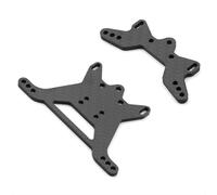 QOAKSDY Pièces RC pour TT-02B 1/10 rc Cars pour Les Mises À Niveau du Châssis Remplacer Les Pièces Support D'amortisseur Avant Arrière Accessoires De Remplacement